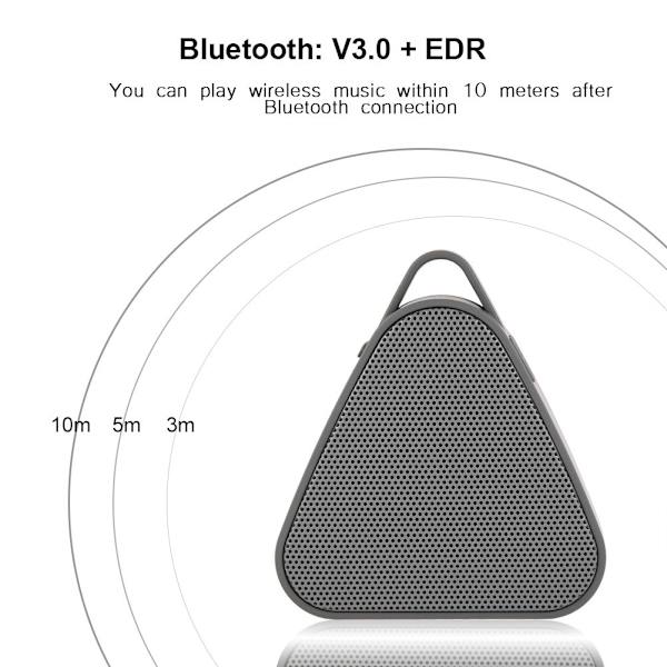 Mini trådlös Bluetooth-högtalare HiFi-musikspelare Stöd TF-kort för iPhone / Android Grå