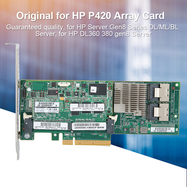 Til HP Gen8-serie DL/ML/BL-server P420 FBWC 6Gb dobbeltport til SAS-controllerkort-arraykort 2GB
