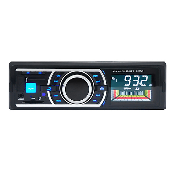 Bluetooth-auton stereoradio, MP3-6203-soitin, yksi DIN