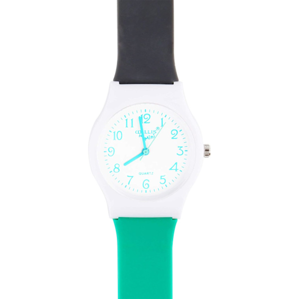 Färgglada klockor för pojkar och flickor, tonåringar, studenter, mjukt silikonarmband (grå)
