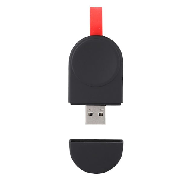 Bærbar magnetisk trådløs USB-urstrømsoplader universel til iWatch 1/2/3/4 (sort)