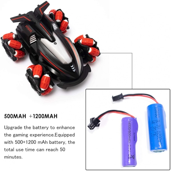 Fjärrstyrda stuntbilar för pojkar - Fjärrstyrda bilar 360° roterande drift stuntbil Hög hastighet Rc leksaksbil 2.4Ghz Rc racingmotor för barn flickor och pojkar