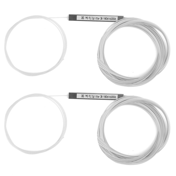 2 stk. PLC-splitter, bar fiber, ingen stik, single mode, strømstyring, computertilbehør (1 x 8)