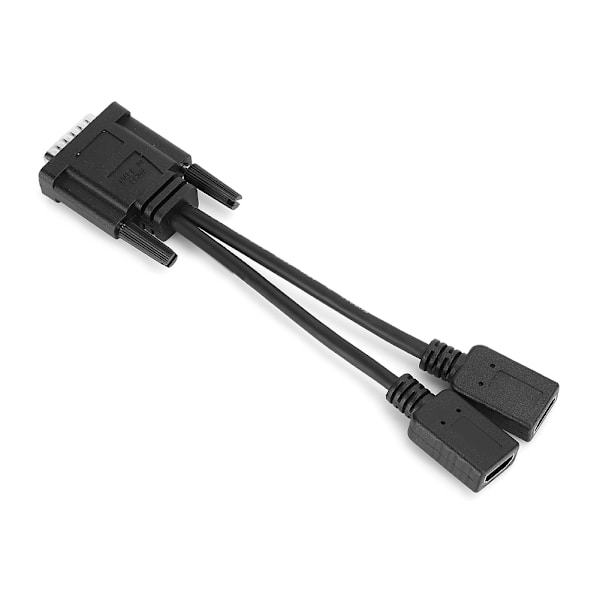 Guldpläterad konverteringslinje DMS 59-stifts till HDMI Dual Display-kabelomkopplare Splitter för PC Laptop D0508