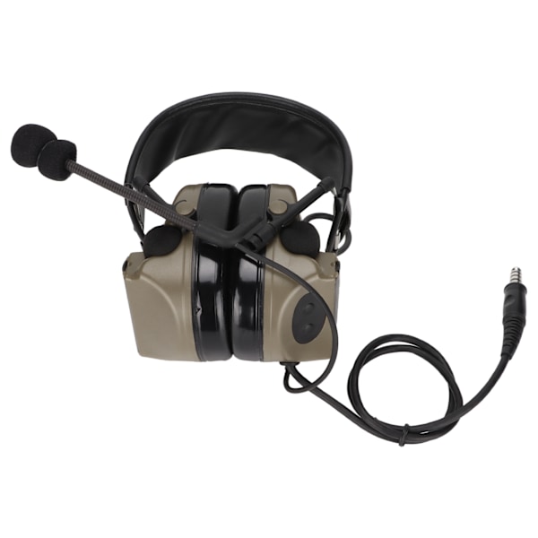 Militær headset og U94 PTT 7.1mm silikone ørepropper støjreduktion walkie talkie headset med PTT til Hytera PD600 militærgrøn