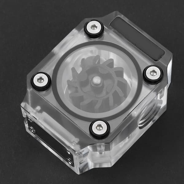 G1/4\" Tråd Vandkøling Flow Meter Indikator til PC Vandkøling System Akryl Sort