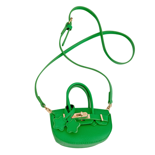 Mini Messenger Håndveske PU Lær Skulder Bag Top Håndtak Veske Stilig Søt Håndveske  Fri Størrelse Green
