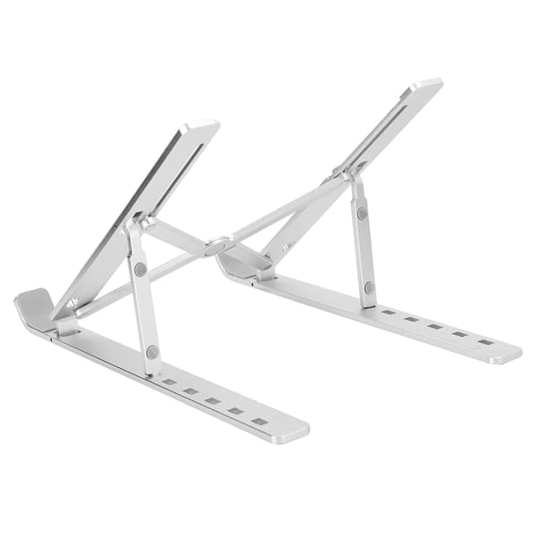 Justerbar bærbar computerstand i aluminiumlegering til bærbare computere under 15,6 tommer, sølv