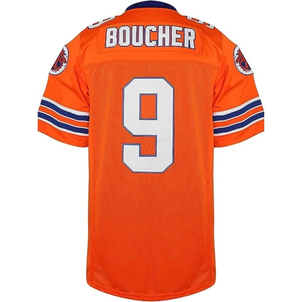 Boucher #9 The Waterboy Adam Sandler Film Mud Dogs Bourbon Bowl Fotbollströja SportsT-Shirt Fans Gåvor för Män Kvinnor Ungdomar，XL