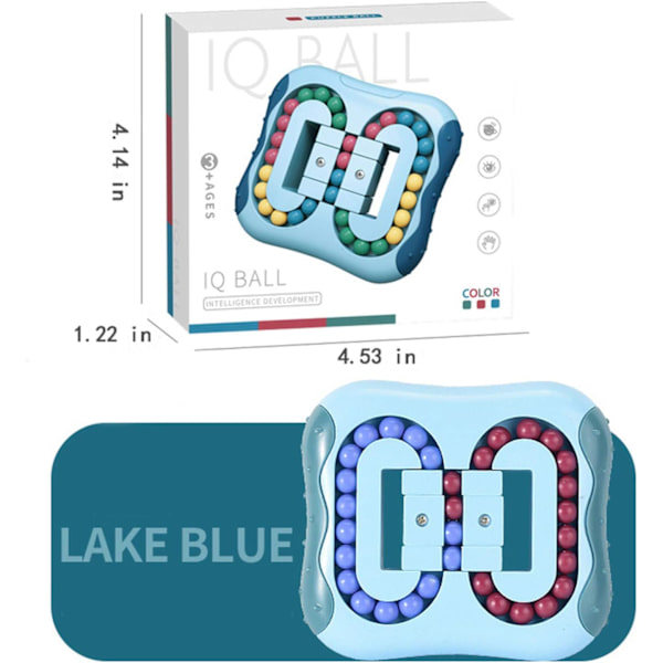 Pyörivä taikakuutio Fidget Spinner -lelut lapsille, pulmapeli, koulutusjuhlan vuorovaikutus, lasten karnevaalin aktiviteettilelulahjat (järvensininen)