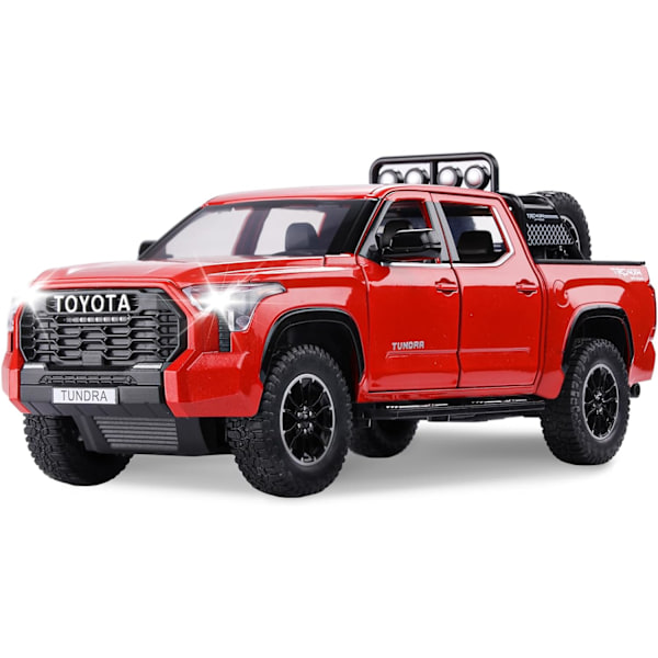 SASBSC Tundra Truck Toys for 3 4 5 6 7 Year Old Boys Pickup Toy Trucks for Boys Age 3-7 Diecast Metal Trucks with Light and Sound Pull Back Toy Cars