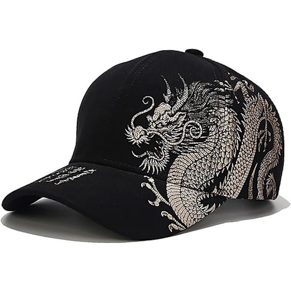 Original Classic Bomull Baseball Cap Justerbar Pappahatt Okonstruerad Enfärgad Cap Black