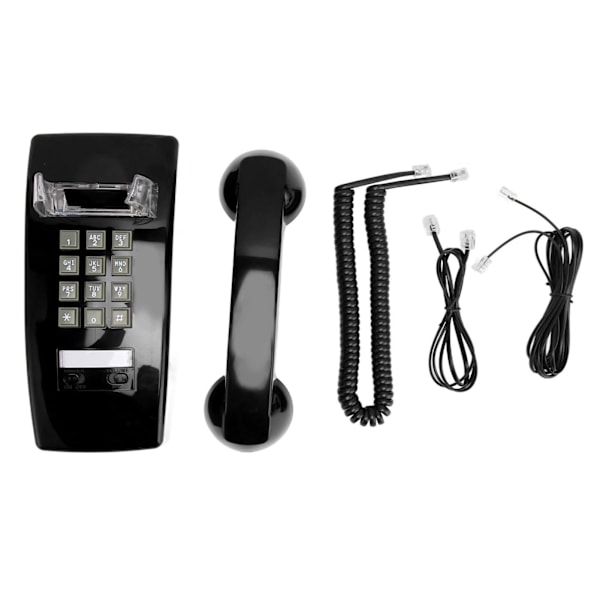 Retro Wall Mounted Telephone Classic Waterproof Corded Phone with Volume Control for Home Office Living Room School