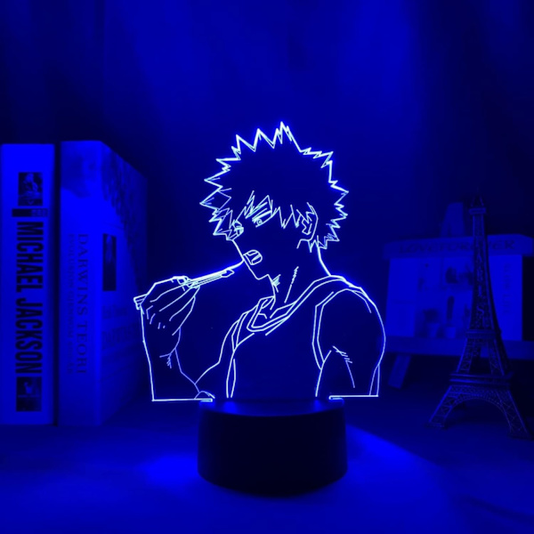 3D LED Illusionslampa Nattlampa Bakugo Katsuki LED Nattlampa Anime My Hero Academia Lampa för Barnrumsinredning Bakugo Katsuki 3D Lampa Födelsedagspresent
