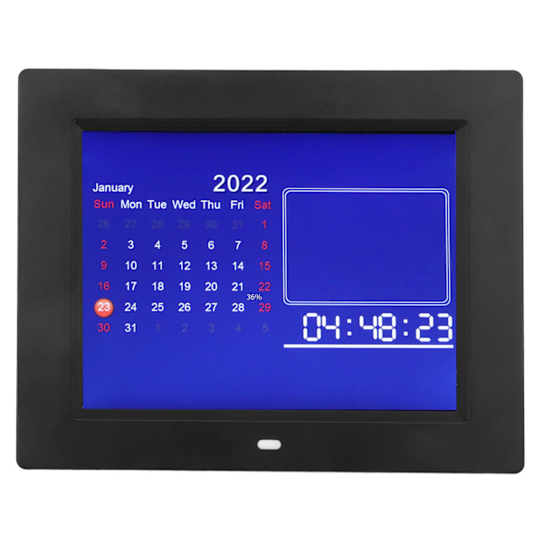 8-tums digital fotoram multifunktion 800x600 HD elektronisk fotoram med fjärrkontroll 100-240V EU-kontakt