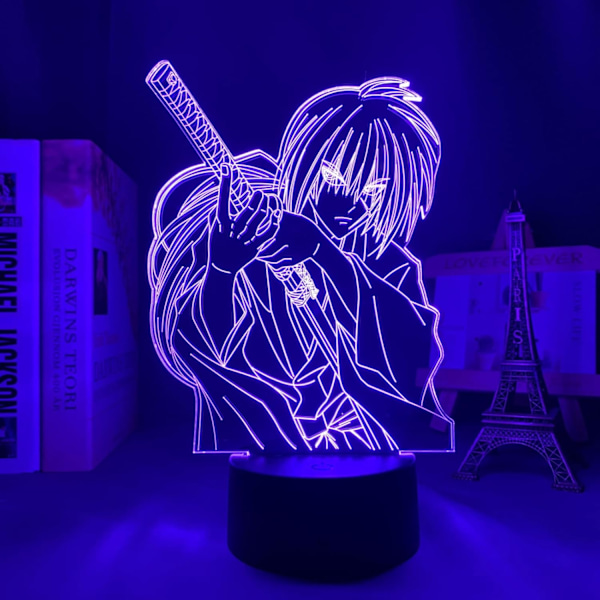 3D Lampe Anime Rurouni Kenshin Himura Figur Led Lys Til Soveværelses Dekoration Manga Fødselsdagsgave Værelse Julegaver Til Børn, Drenge, Piger PXJD
