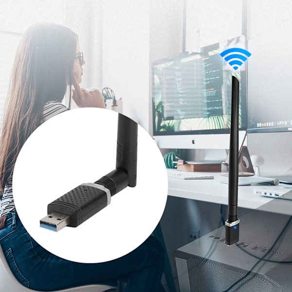 EDUP EP AC1686 GB Langaton verkkokortti Dual Band 2.4g 5.8G USB WIFI-sovitin 1300Mbps