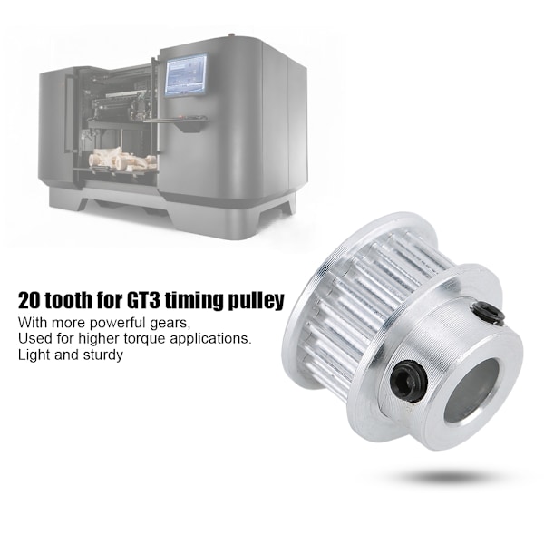 3D-printertilbehør til GT3-tandremsskiven 20-tandet synkronhjul 8mm til NEMA 23-steppermotor