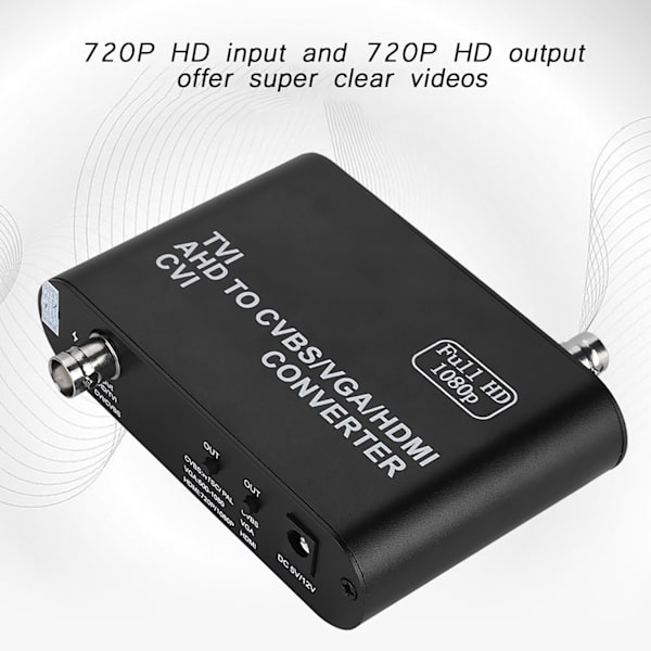720P inngang/utgang AHD til HDMI-omformer 500m AHD-signal AHD TVI CVI til HDMI-omformer -