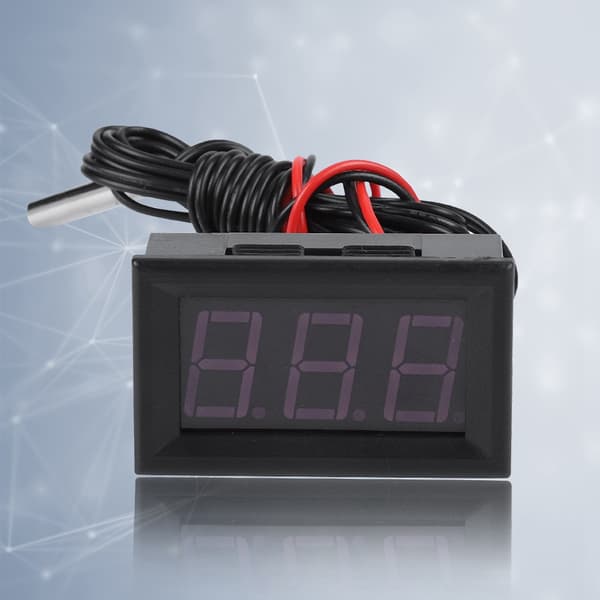 DC5-12V -50~110°C Digital Temperaturdisplaymätare Termometer med sond (Blå)
