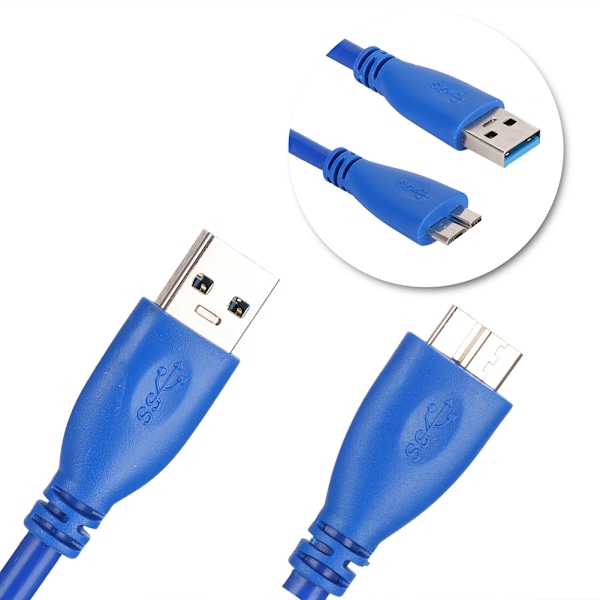USB-datakabel USB3.0-A/B Micro A/B hann for datamaskin PC-skriver harddisk 1,5 m