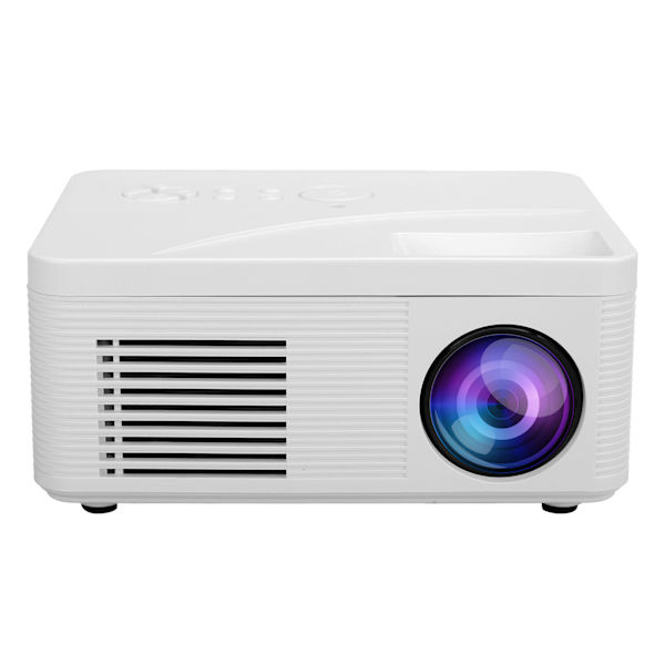 Mini Projektor Hjem Bærbar HD 1080P Vegg Projeksjon Video USB HDMI AV H3 100‑240V Hvit EU Plugg