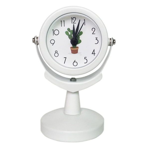 Radioväckarklocka RF-klocka Analog alarm bordsur utan skala - Vit, 6 x 9,5 cm