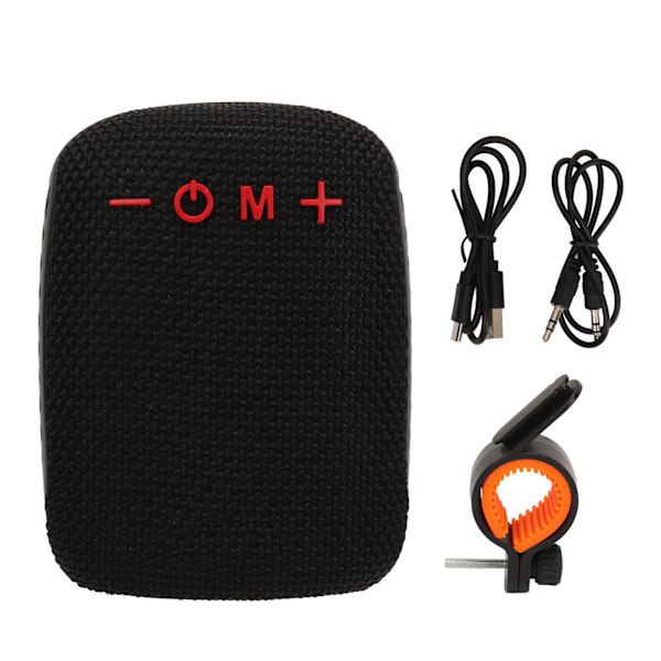 Cycling Bluetooth Speaker Waterproof Support Memory Card Radio Portable Wireless Speaker with Bike Bracket Black