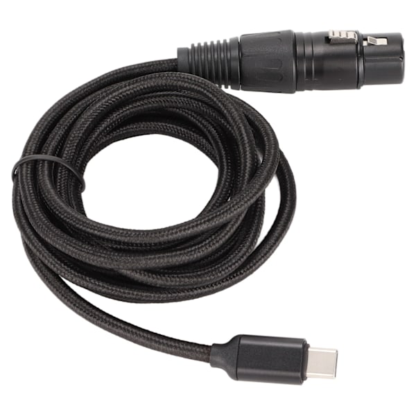 USB C til XLR hunnkabel Lav støy HIFI Plug and Play USB C mikrofonkabel for Windows 2 meter/6,6 fot