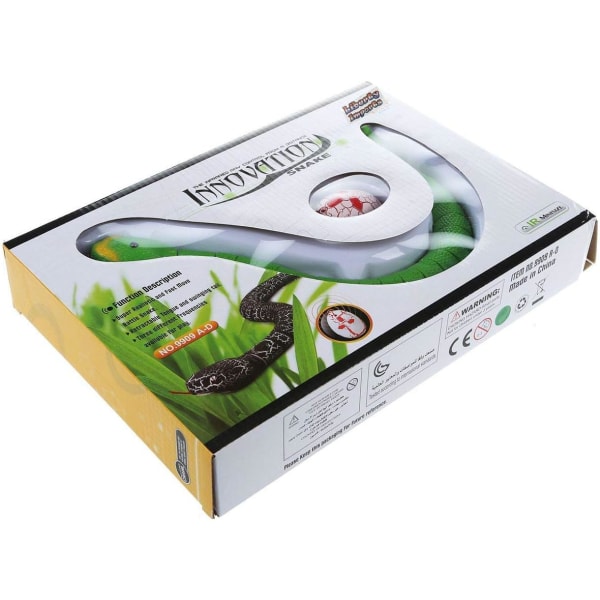 Importerer 16 tommer realistisk fjernbetjening RC Snake Toy med ægformet infrarød controller (grøn)