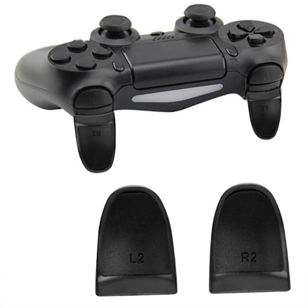 L2 R2 Udvidede Greb Soft Touch Controller Extenders Knapper Udvidelse Trigger til PS4(Sort)