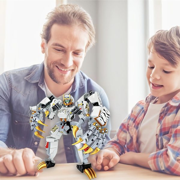 Mech med coola tigerklor Byggsats, samlarobjekt Warrior Super Battle Hero Display Model Toy, kreativa presenter, konstruktionsset (323 delar)
