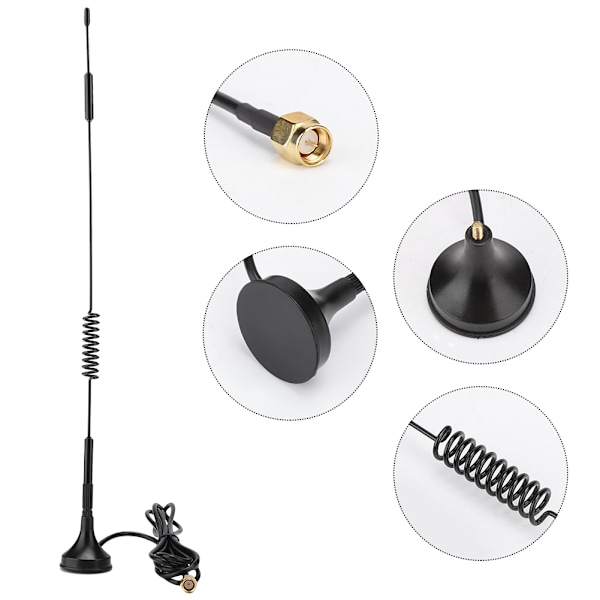 12dBi 700-2700MHz 4G/3G/GSM LTE-antenne Magnetisk suge-antenne SMA indvendigt gevind han (3m)