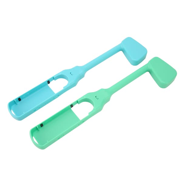Game Golfklubbor Ergonomiska Justerbara Dubbla Skydd Golf Game Controller Grepp för Switch för Joy Con Controllers Blå och Grön