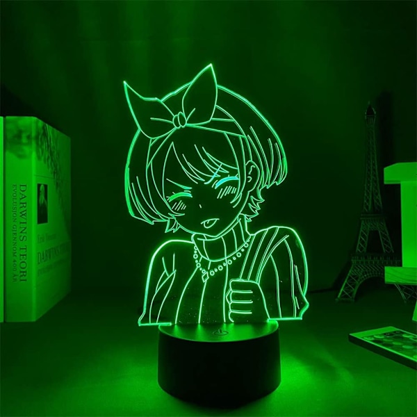 3D Illusion Lampe Anime Leje En Kæreste Sarashina Ruka Figur Natlys til Børn Pige Soveværelse Dekoration Sengelampe Farverig Bordlampe