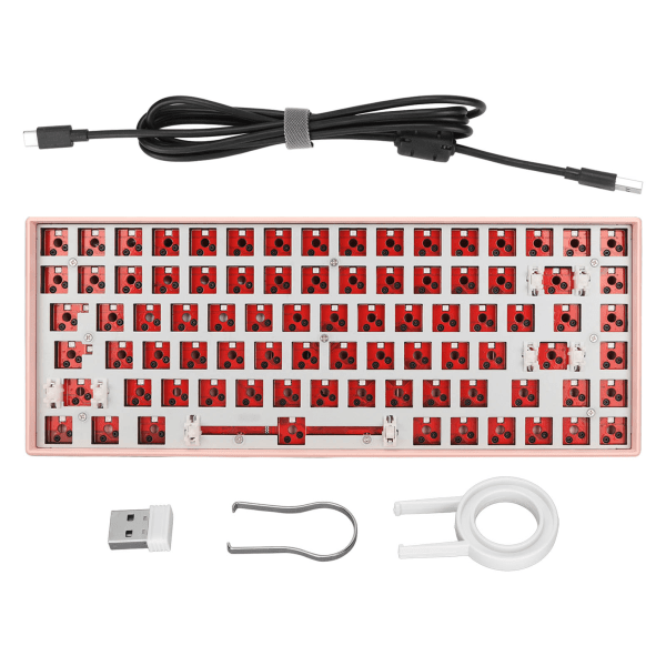 84 Taster Mekanisk Tastatur DIY Kit Support Trådløs 2.4G Type C Kabelført Bluetooth 3.0 5.0 Hot Swap Mekanisk Keyboard med RGB