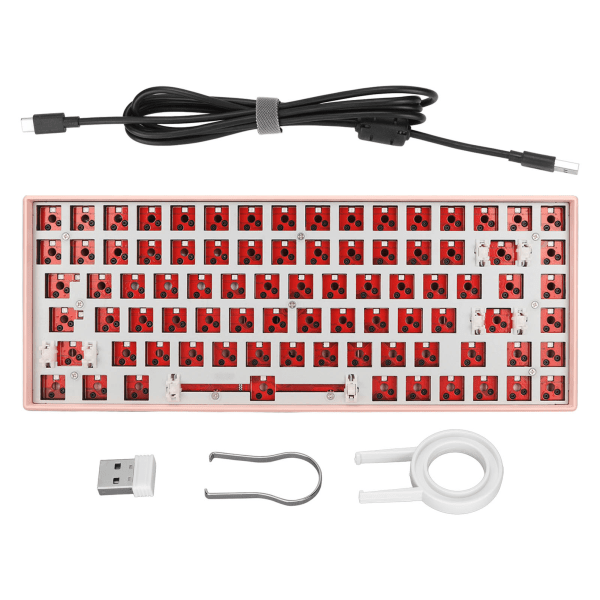 Støtte for 84 nøkkel mekanisk tastatur DIY Kit Trådløst 2.4G Type C kablet Bluetooth 3.0 5.0 Hot Swap mekanisk tastatur med RGB