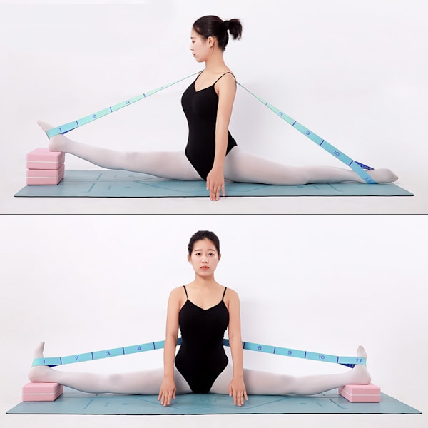 Yogarem, Multi-Loop Strap, Yoga Stretch Strap, Icke-elastisk Stretch Strap för Fysioterapi, Pilates, Dans och Gymnastik