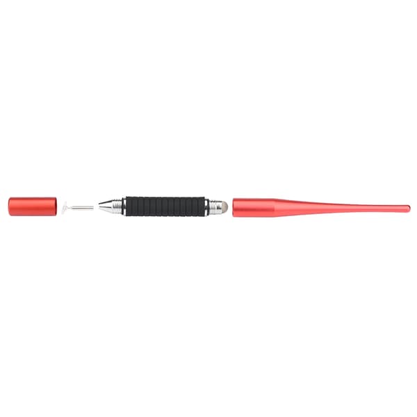 2 i 1 kapacitiv pen touch screen tegnepen stylus til iPhone iPad Tablet PC rød