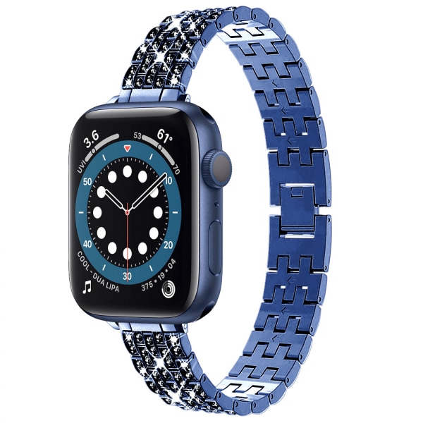 Bling Bands Kompatibel med Apple Watch 38/40/41mm iWatch SE Serie 8 7 6 5 4 3 2 1, Smykker Metall Rem Armbånd Diamant Rhinestone