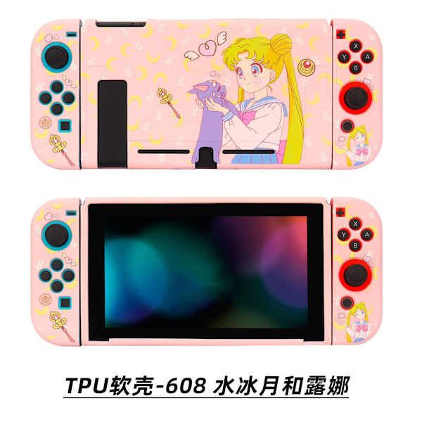 Skyddande fodral för Switch, TPU Slim Case Cover Kompatibel med Nintendo Switch-konsol och Joy-Con