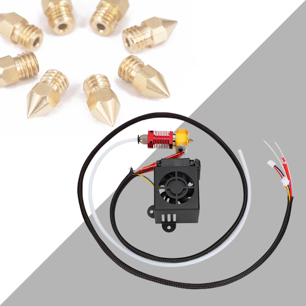 Creacity CR10/CR10S MK8 Extruder Hot End Kit med munstycke 3D-skrivartillbehör