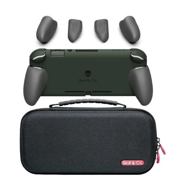 GripCase Lite Bundle: Ett bekvämt case med utbytbara grepp [för att passa alla händerstorlekar] för Nintendo Switch Lite