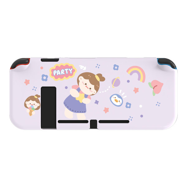 Dockningsbar skyddande väska för Nintendo Switch, mjuk TPU slim case cover för NS-konsol och Joy-Con-kontroller