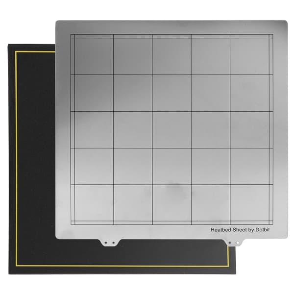 300*300mm Varmt Seng Stålplade (Sølv) + Platform Magnetisk Mærkat (Sort) 3D Printer Tilbehør