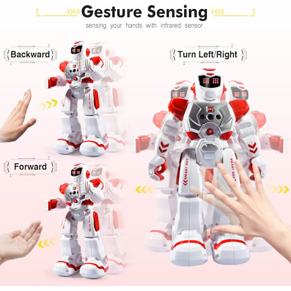 Intelligent programmeringsrobotleksak, pojkleksak fjärrkontrollrobot, sjungande, dansande, talande, geststyrda robotleksaker pojkar flickor barn