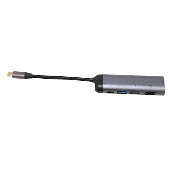 6 in 1 USB C -keskitin, tyypin C urosliitin VGA HD -multimediarajapintaan USB3.1 USB2.0 tyypin C2.0 PD100W moniporttinen telakointiasema