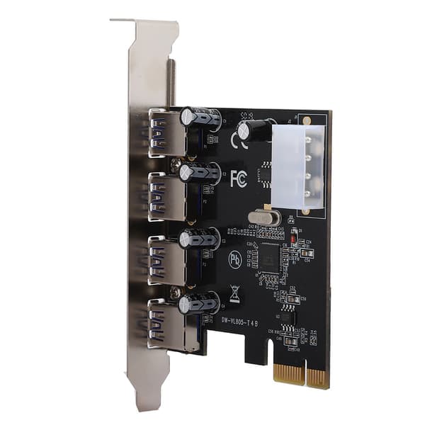 5 Gbps Ultra High Speed PCI-E til 4 x USB 3.0 Express Udvidelseskort Adapter