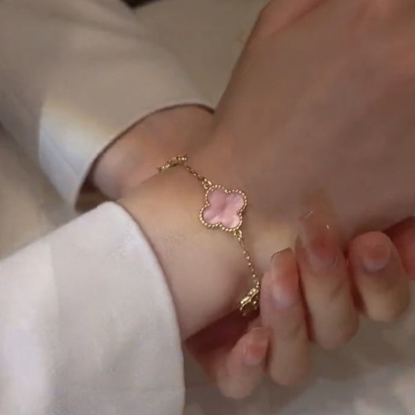 Firkløver Armbånd til Kvinder Rustfrit Stål Lykke 4-Kløver Led Armbånd Håndled Dangle Smykker til Mor og Datter