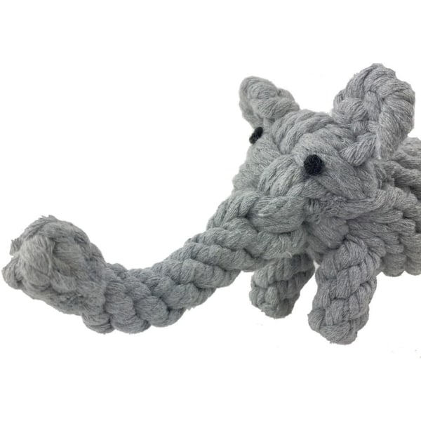 Pet Puppy Bomuldsreb Tyggelegetøj til Tandrensning, Elefant Design, Længde Omkring 23*5cm/9*1.9 Tommer Egnet til Små og Mellemstore Hunde